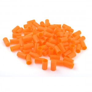 100 PCS Chemistry Laboratories Orange Plastic Test Tube Cap 15mm