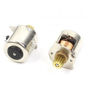 2PCS 10mm Dia 2 Phase 4 Wire Micro Stepper Motor 1000RPM for Camera