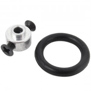 3.17mm Hole Dia RC Propeller Prop Saver Adapter w Black Rubber O Ring