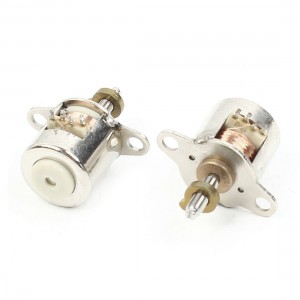 2 Pcs 20mm Height 8mmx2mm Shaft 10mm Diameter Stepper Motor
