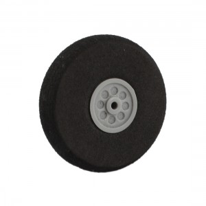 40mm Dia RC DIY Plane Model Airplane Repair Plastic Hub Foam Wheel Black