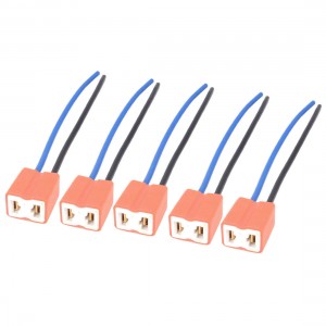 Vehicle 2 Pin H7 Relay Lamp Holder Socket Harness Wire Watermelon Red 5 Pcs