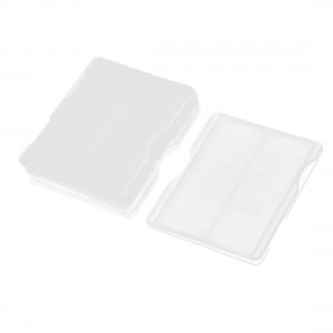 5 Pcs 2 Compartment Microscope Glass Slide Box Case Clear