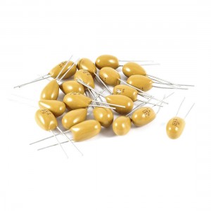 20PCS 47uF 35V 2 Pin Yellow Radial Dipped Tantalum Bead Capacitors