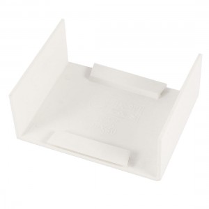 99mm x 40mm 2 Ways PVC Cable Trunking Straight Connector Adapter Fitting