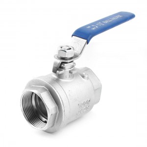 DN40 1 1/2PT Female Thread 2-Way Rotary Grip Stainless Steel Straight Ball Valve