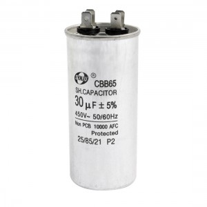 CBB65 AC 450V 30uF 50/60Hz 4 Pin Motor Run Capacitor for Air Conditioner
