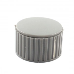 6mm Dia Gray Plastic Volume Control Rotary Potentiometer Knob Cap