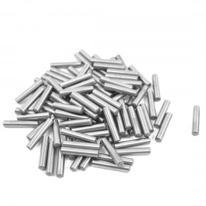 100 Pcs Stainless Steel 3.1mm x 15.8mm Dowel Pins Fasten Elements Silver Tone