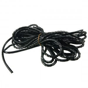 15M 8mm Dia PE Spiral Wrapping Band Wire Computer Manager Cable