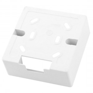 86x86x34mm Srew Faceplate Mounting White Plastic Back Box