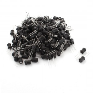 200 Pcs 33UH 1.2A 10% 6x8mm Radial Leaded Magnetic Core Inductors Black
