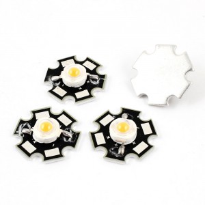 3W 3000-3500K Warm White Light LED Lamp Bead Emitter 160-180LM w Star Base 4pcs