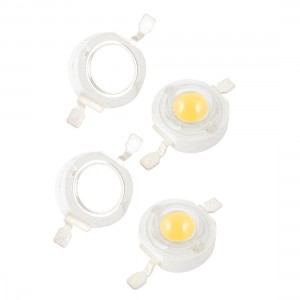 1W Power Warm White LED Light Bulb Bead Emitter 100-110LM 3.0-3.8V 4 Pcs