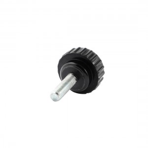37mm Height 6x20mm Male Thread Screw on Design Straight Knurled Knob