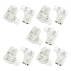 10 Pcs 6.3mm Right Angle Flag L Type Crimp Terminal Spade Connector w Cover
