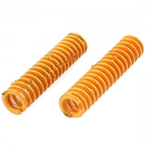 2Pcs Lighter Load Yellow Spiral Stamping Compression Die Spring 8x35mm