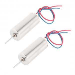2 Pcs DC 3V 60-70mA 20000-40000RPM Coreless Mini Motor for RC Helicopter Toy