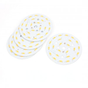 5 Pcs 12W Warm White SMD 5730 24 LED Ceiling Light Aluminum Base Board Heat Sink