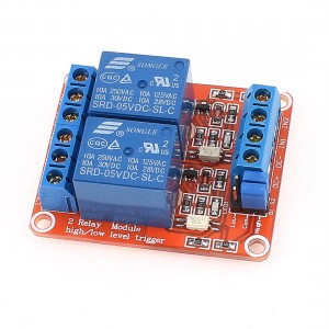 Red 2 Channel 2CH H/L Level Trigger PLC Relay Module DC 5V