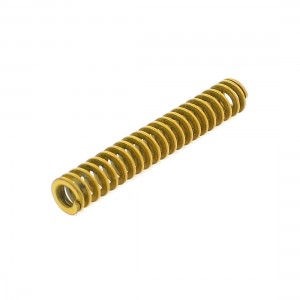 6mm x 3mm x 35mm Chromium Alloy Steel Compression Die Spring Yellow