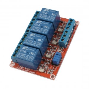 Microcontroller DC 24V High/Low Level Trigger 4-CH Power Relay Module