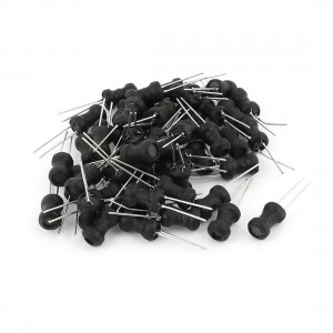 50Pcs 100uH Inductance 6x10mm 2 Pins Radial Leaded Inductors