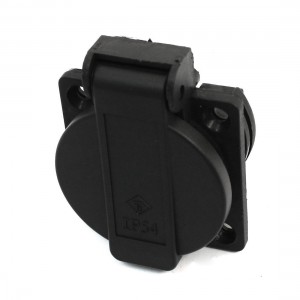 AC 250V 16A Panel Mount IP54 CEE 7/4 Socket Wall Plate Power Adapter