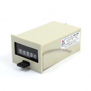 AC 220V 1.5W Electromagnetic Calculation 0-99999 4 Digit Counter Tool Gray