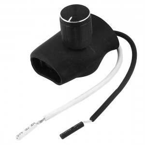 Black 14mm Dia Rotary Knob Table Light Dimmer Control Switch 3A AC220V