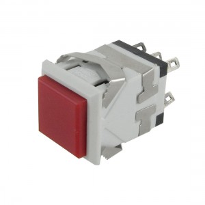 AC 250V/3A 6A/125V DPDT OFF(ON) Latching Push Button Switch Red 6 Pin