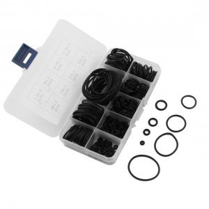 270Pcs 1.9mm Flexible Black Rubber Seal O Ring Gasket Washer Assortment 8 Size