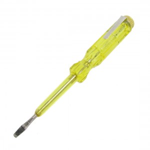 Yellow Plastic Handle 3.5mm Width Slotted Screwdriver AC 250V Electroprobe
