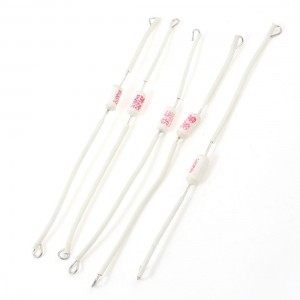 Nylon Coated Rice Cooker Ceramic Thermal Fuse 10A 250V 200C 5 Pcs