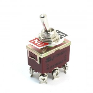 AC 250V 15A DPDT ON-OFF 2 Positions Self Locking Power Toggle Switch E-TEN1321
