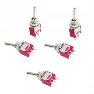 5pcs AC 250V 15A 3 Pins On/Off SPDT Latching Power Toggle Switch Burgundy