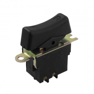 AC 250V 6A Momentary DPDT NO Black Case Electric Wrench Power Trigger Switch