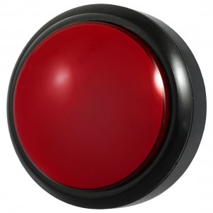 Arcade Game AC 250V 15A 80mm Dia Red Light Push Button + 1NC 1NO Micro Switch