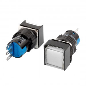 5 x Momentary 3 Pin Panel Mount White Push Button Switch Ith AC 220V 5A