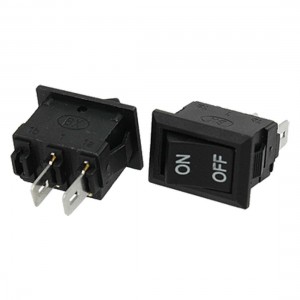 10pcs AC 250V 3A 2 Pin SPST On-off Snap In Boat Rocker Switch Black 15x10mm