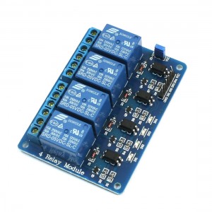 DC 5V 4-Channal Optocoupler Shielded Control PLC Relay Driver Module for Arduino