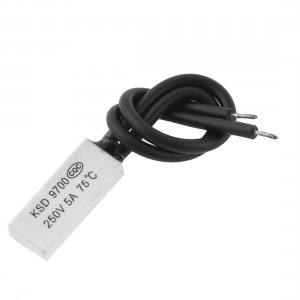 KSD9700 75 Celsius Plastic Head Temperature Control Switch Thermostat NC 250V 5A