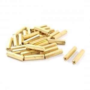30 Pcs M3 x 20mm Fmale Thread Brass Pillar PCB Standoff Hexagonal Spacer