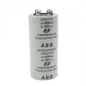 ABS 800MFD 800uF 250V Cylindrical AC Motor Starting Capacitor