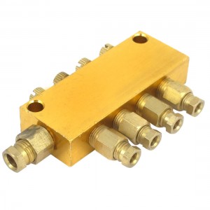 Air Pneumatic Adjustable 1 Inlet 4 Outlet Hydraulic Oil Distributor Valve