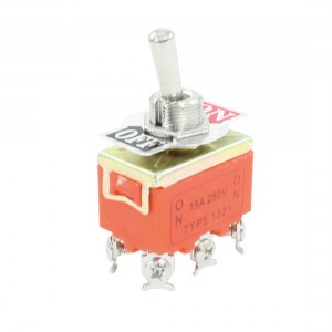 DPDT ON/ON 2 Positions 6 Screw Terminal Toggle Switch AC 250V 15A