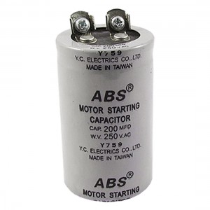 200MFD 200uF AC 250V Screw Terminal Motor Starting Capacitor
