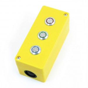 3A 250VAC SPDT Momentary Red Green Blue Light 3 Button Control Station