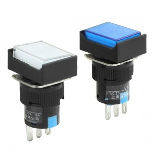 2Pcs Factory NO NC Rectangle Momentary Push Button Switch AC 250V 3A