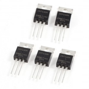 5 Pcs IRF640 18A 200V 0.14" Mounting Hole N-Channel Power MOSFET